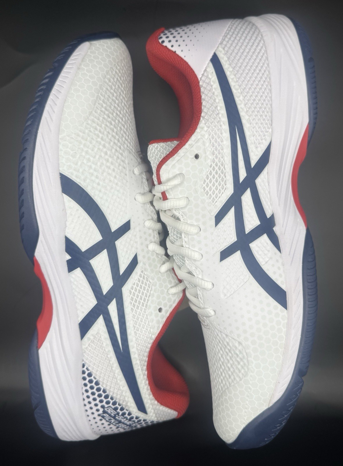 Asics Men’s Gel-Game 9 Pickleball Shoes White/Night Sky (1041A416-100)