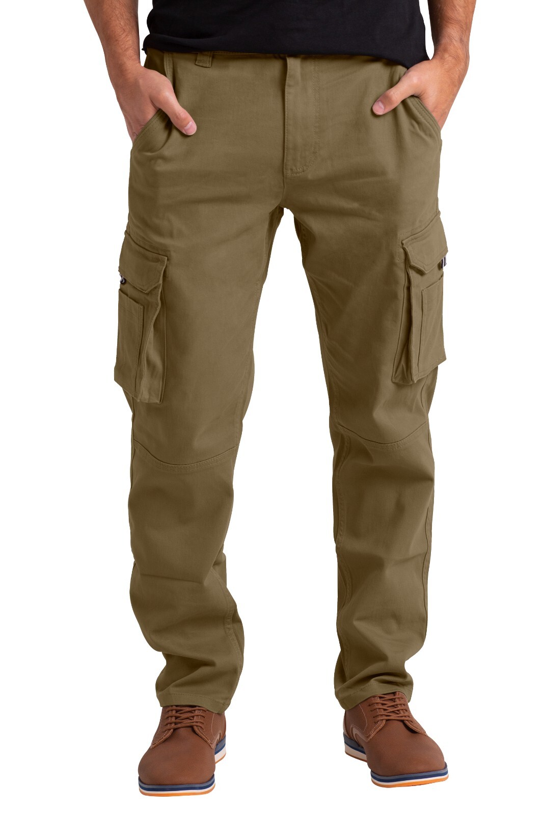 Men’s Flex Cargo Trousers Heavy Duty Stretch Casual Pants
