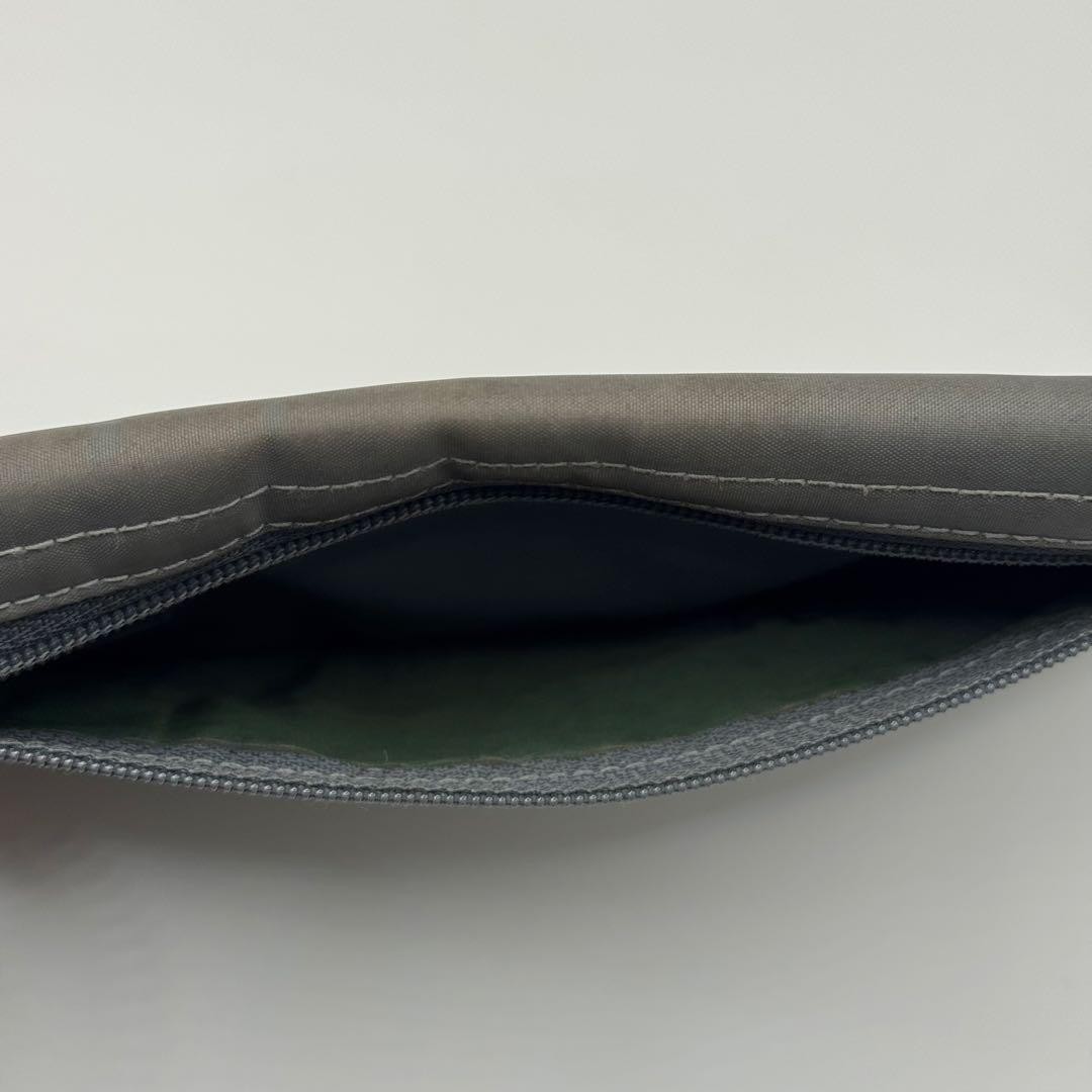 Porter Capsule Wallet Bifold Gray Nylon Compact Cash Card Holder Used