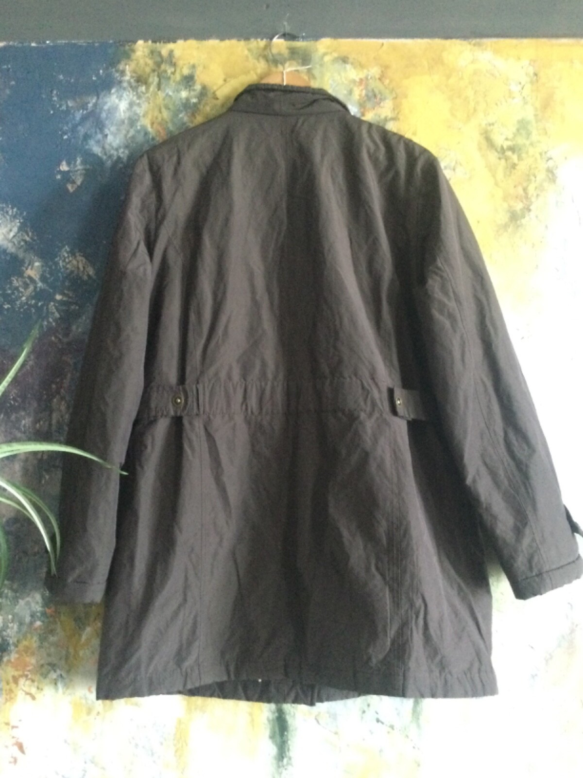 WOMEN COAT SIZE 14 BROWN QUILTED PARKER ANORAK GERMAN DESIGNER VGC WORN ON FILM!