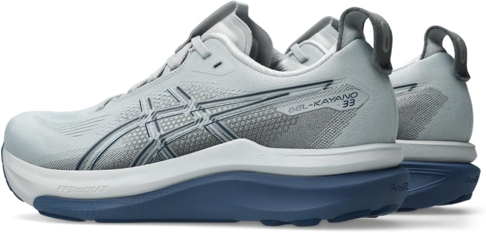 ASICS Men’s Gel-Kayano 33 (Extra Wide) Running Shoes, 10.5, Piedmont Grey/Midnig