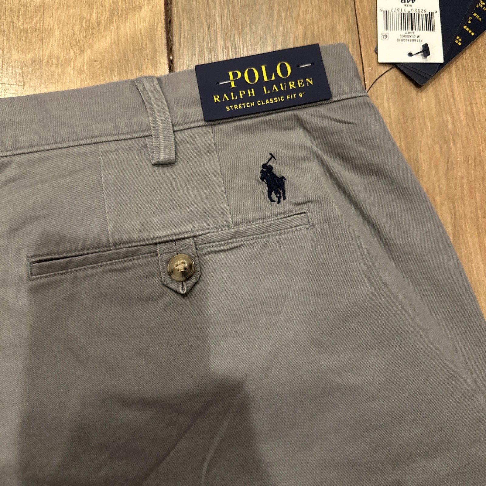 Polo Ralph Lauren Shorts Classic Stretch Fit 46B Mens Gray Preppy NWT 9in NEW
