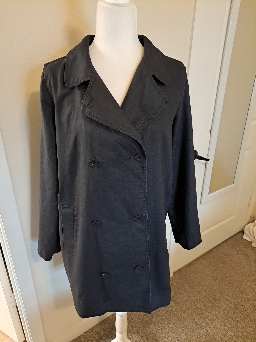 EILEEN FISHER 100% LINEN UNLINED JACKET SIZE S EUC Returns Accepted