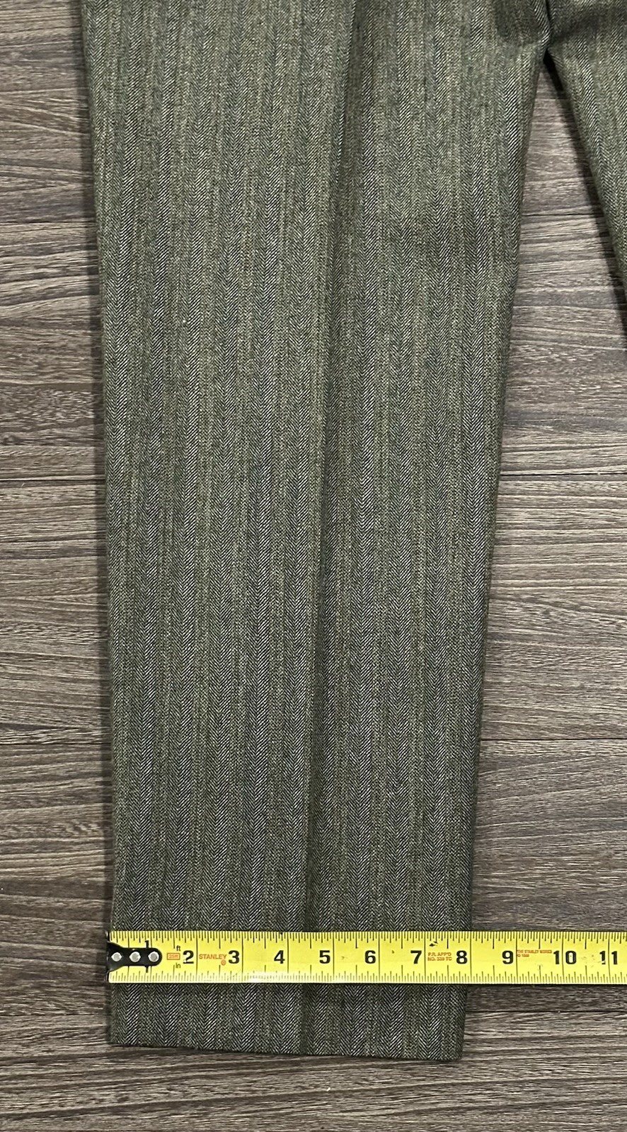 1960s/70s Robert Hall 3 Piece Vintage Suit Sage Green Reversible Vest Size 40R