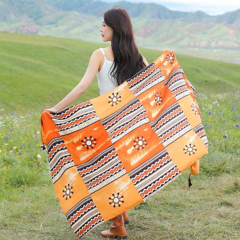 Boho Beach Scarf Shawl Wrap Lightweight Cover for Travel Sun Photo Outfit