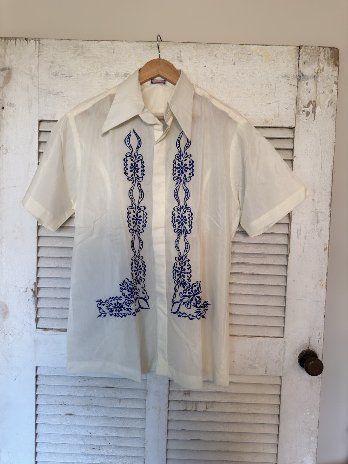Vintage Goldman Men’s Shirt Olongapo City 1950’s Military Marines Navy M/L