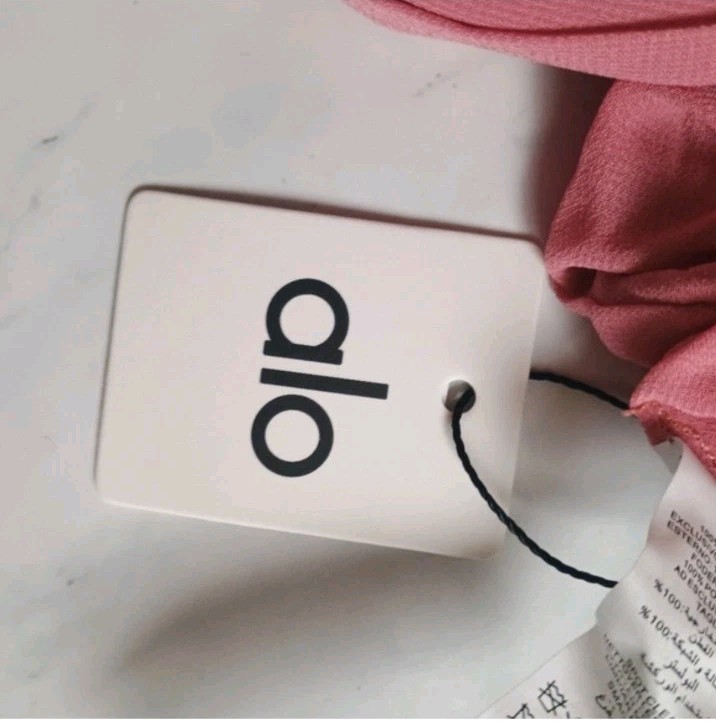 USA SELLER! Alo Yoga Love Knot hair Ties Pink Smoky Quartz