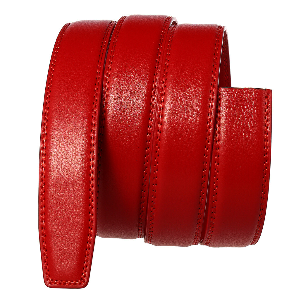3.1cm Business Men’s Automatic Buckle Belt Multicolor Leather Ratchet Strap Gift