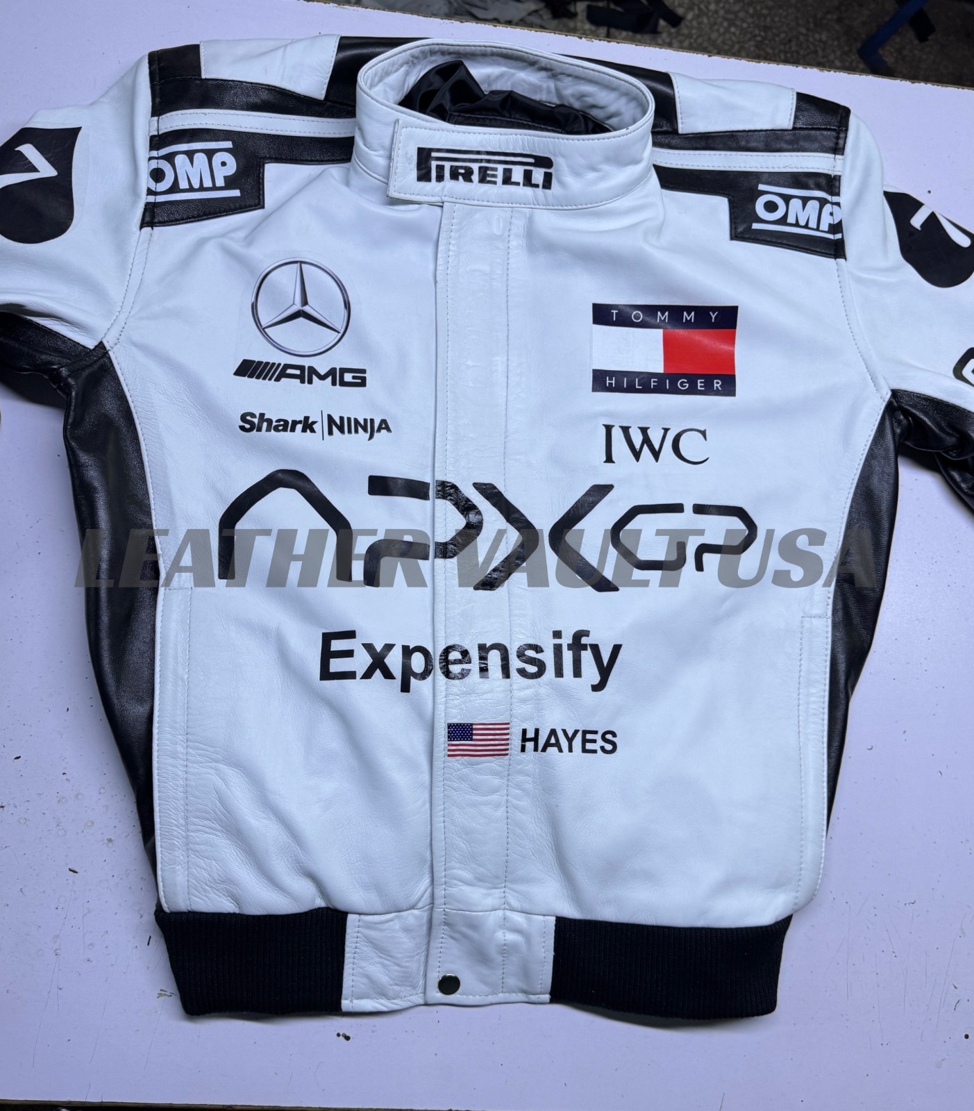 NEW MEN’S BRAD PITT F1 MOVIE 2025 Inspired Racer Leather Bomber Jacket Cosplay