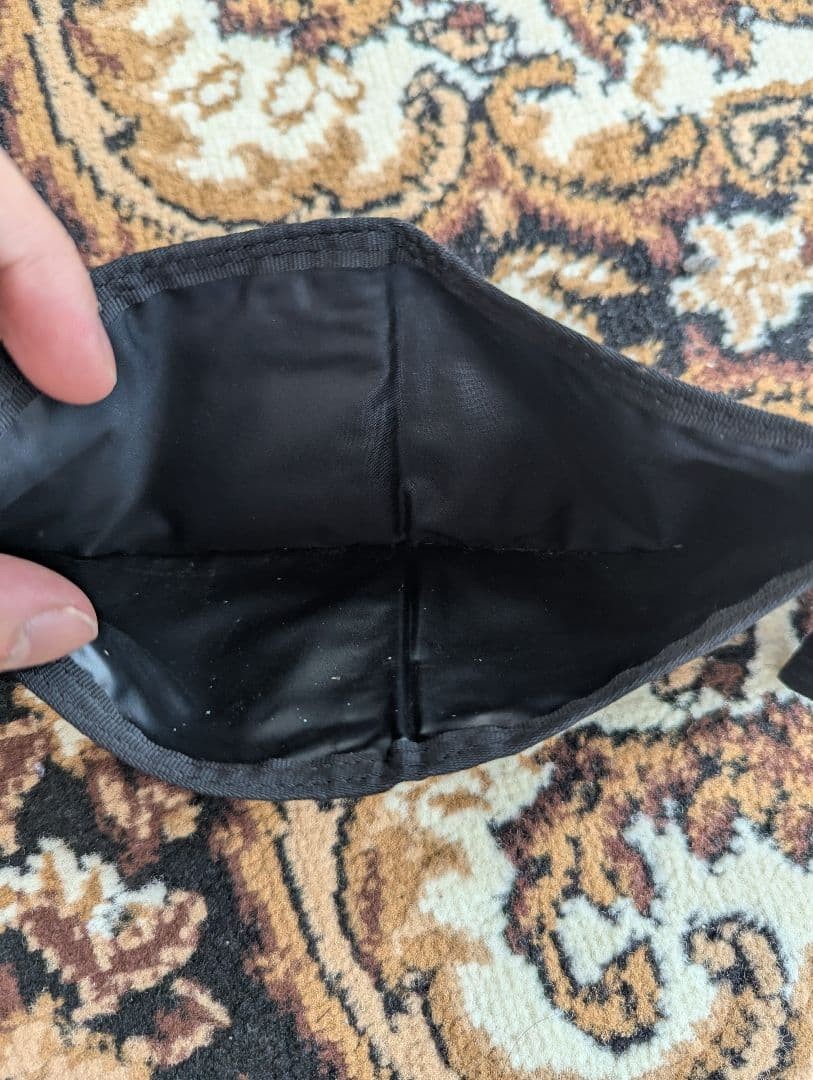 Porter Capsule Wallet Black Nylon Bi-fold Card Coin Pocket Used