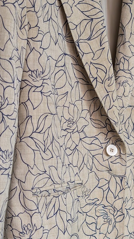 Vtg Pendleton Country Sophisticates Beige Floral Silk Blend Blazer Size 8