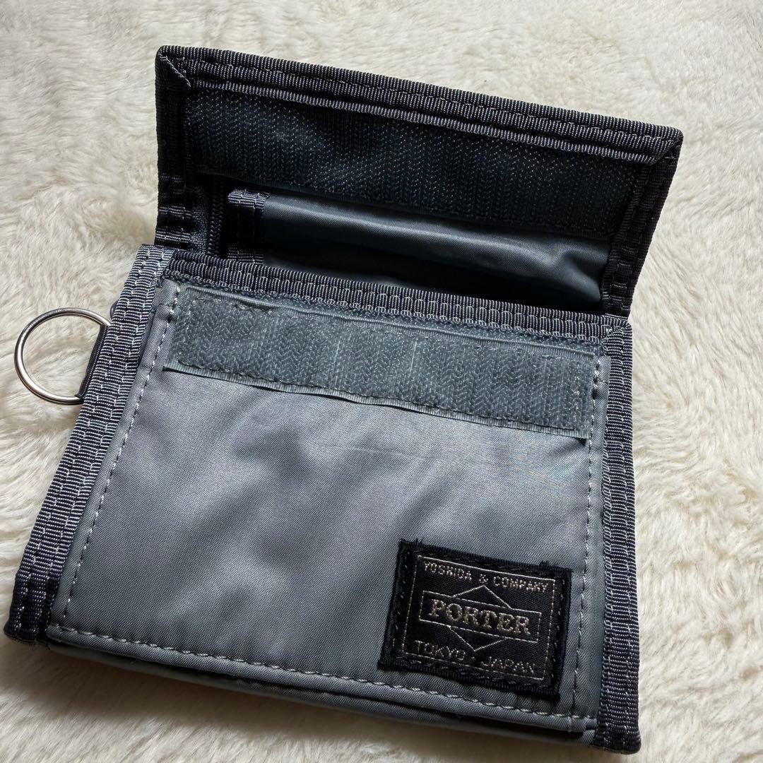 Porter Yoshida Tanker Capsule Wallet Gray Used Compact Card Holder