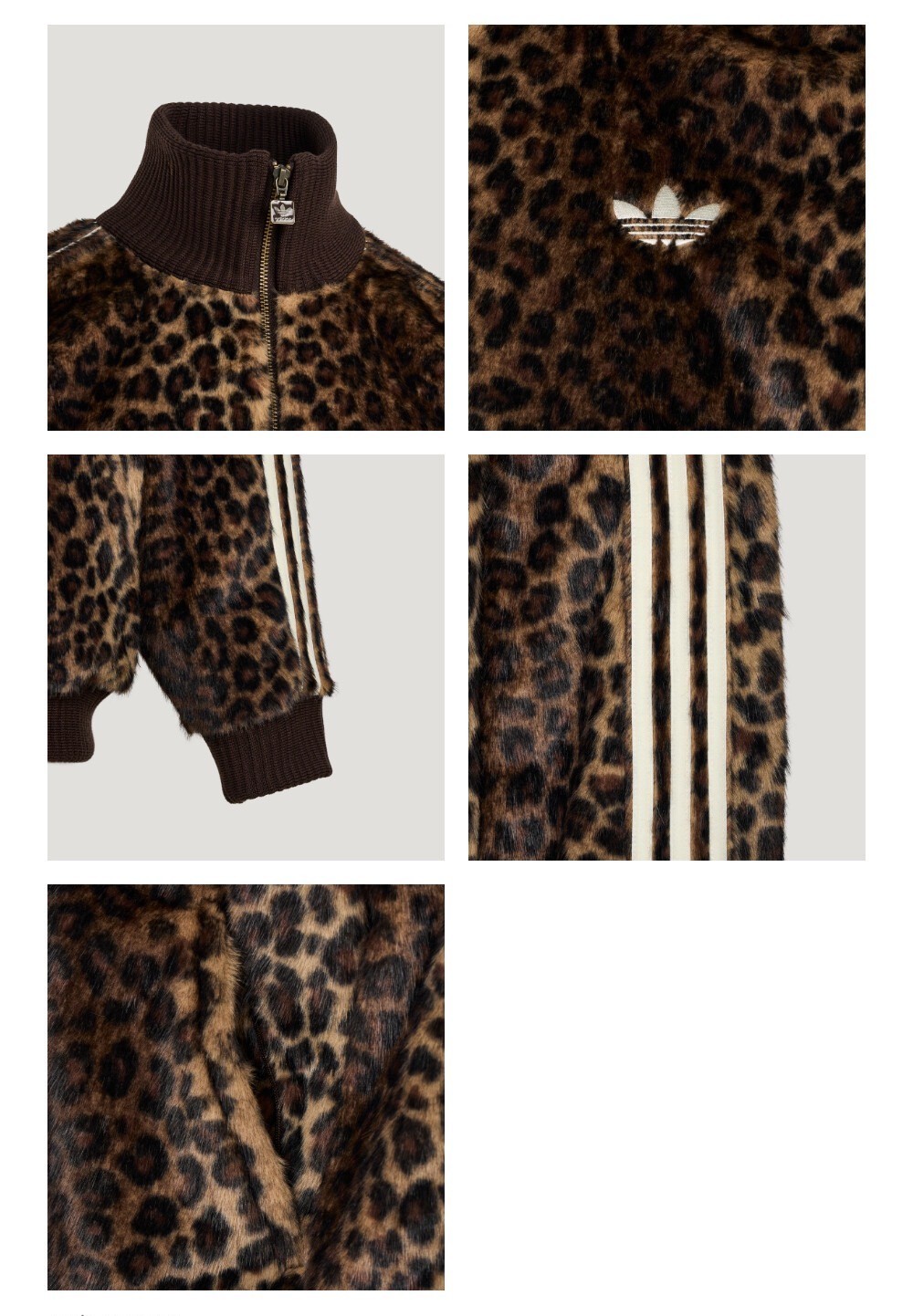 Adidas Originals FW25 JQD TT Track Top Leopard Casual Jacket KU9407 Asian Size