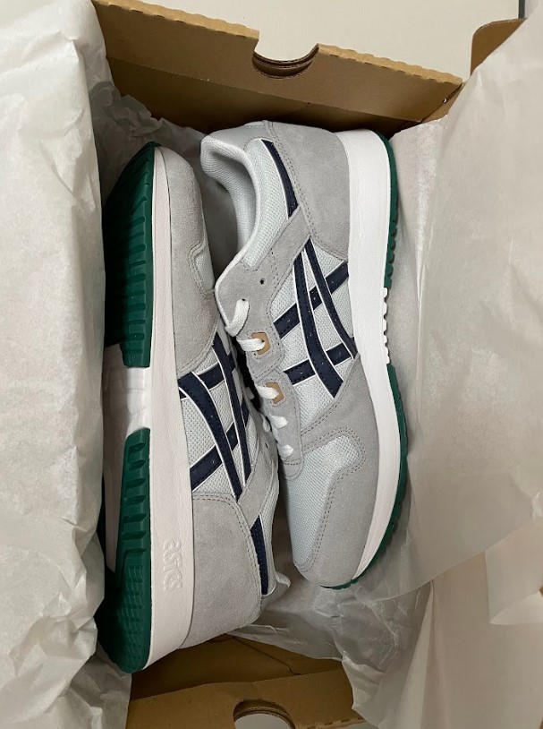 ASICS Lyte Classic Athletic Shoes Sneakers Glacier Gray Peacoat M9 W10.5