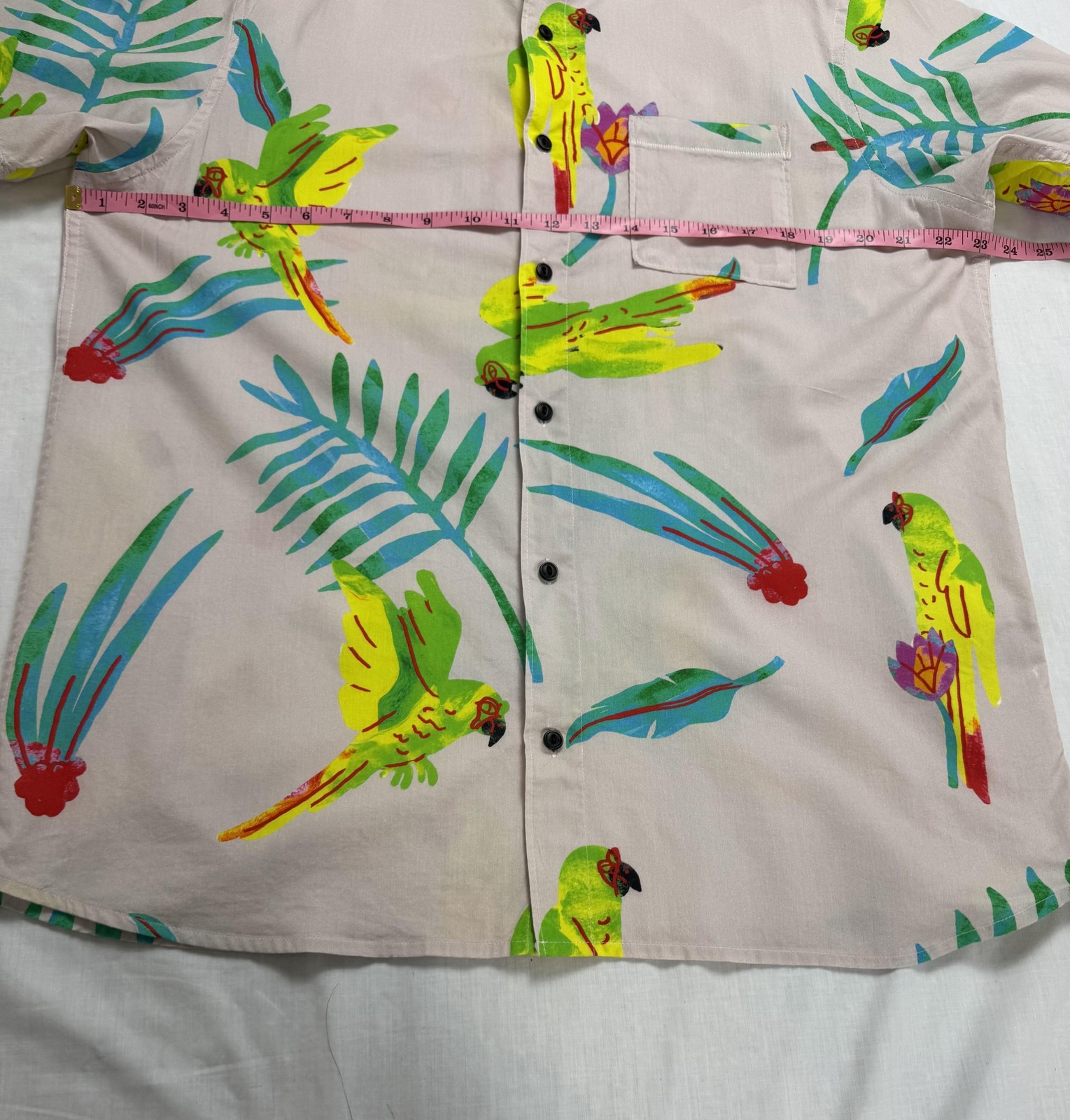 Roark Shirt Mens Large Parrot Tropical Button Up Jamie Thomas Capsule RW590
