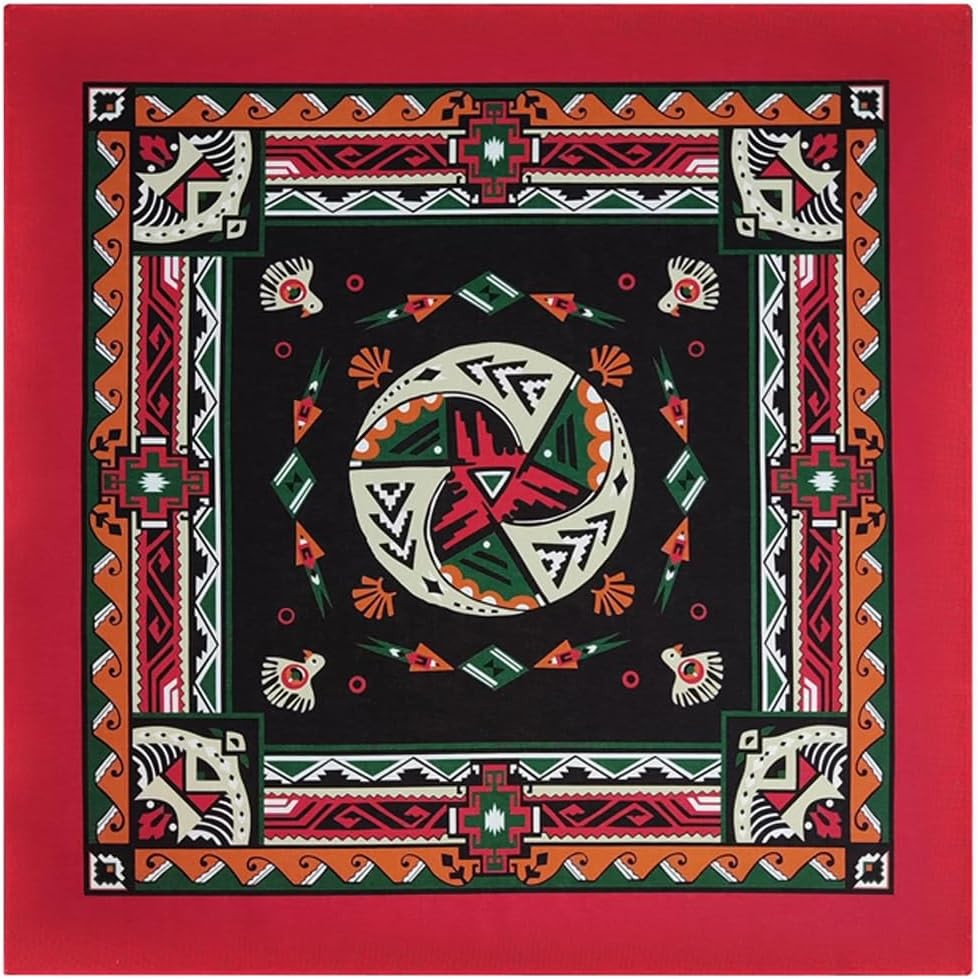 Bycc Bynn 4-Pack 100% Cotton Bandana Set, Vintage Graphic Print, 22×22 inches