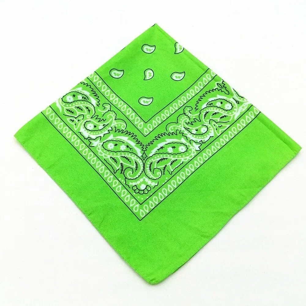 1-10Pcs Bandana 100% Cotton Paisley Print Double-Sided Scarf Head Neck Face Mask