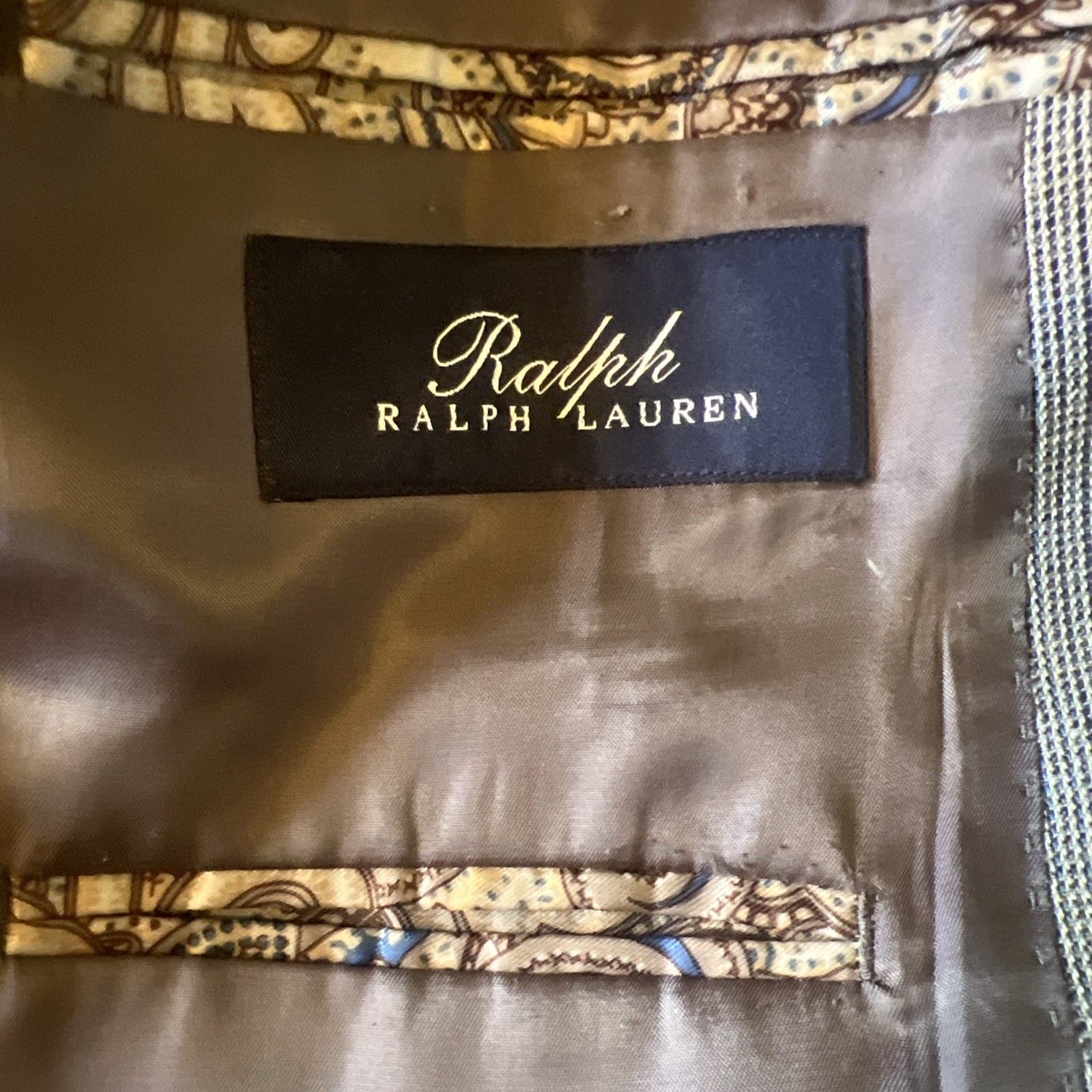 Ralph Lauren Mens 50L Gray Wool-Silk-Linen Blend Y2K Blazer Sport Coat Jacket