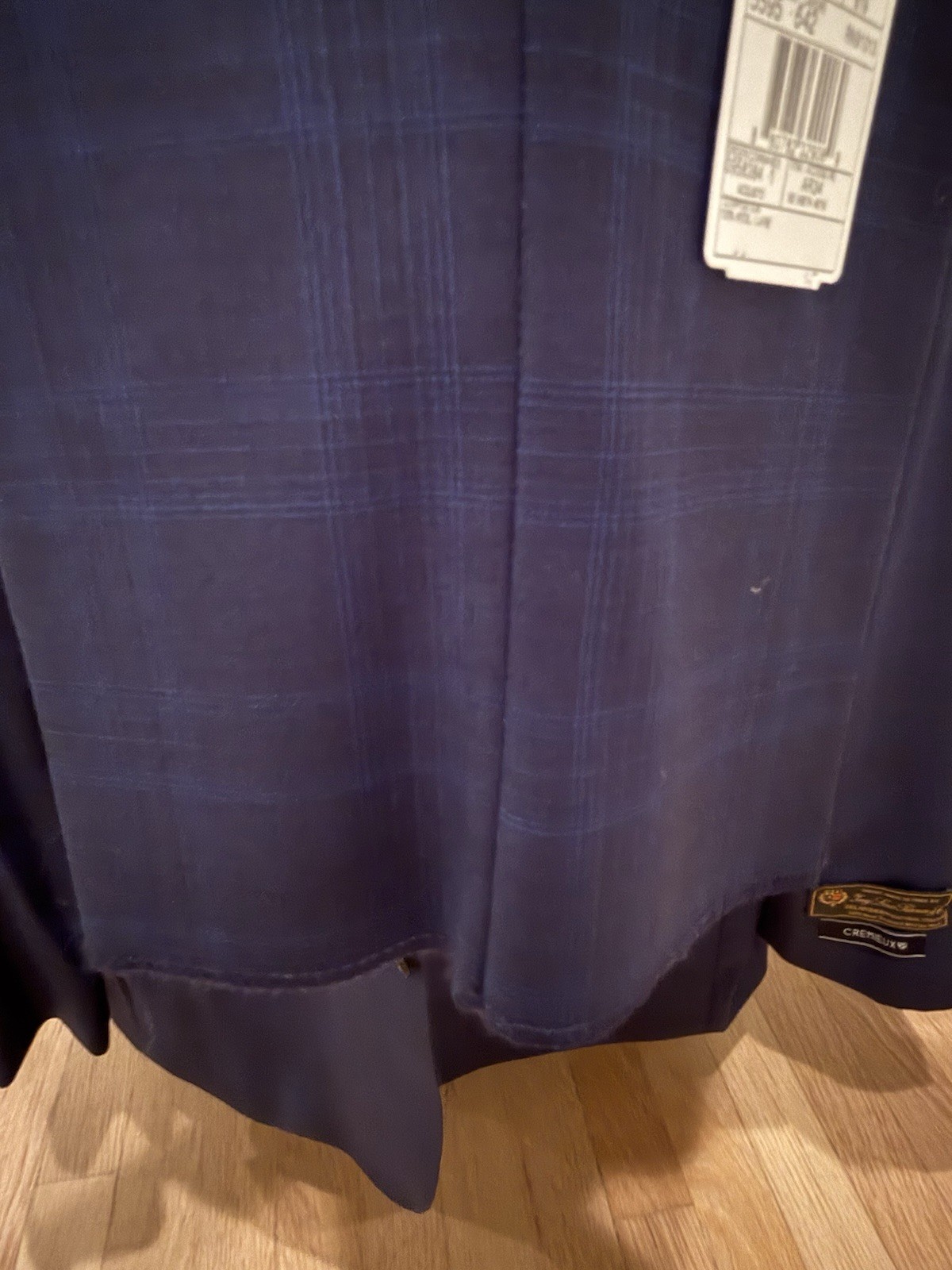 Cremieux Super 150s Wool Blue Plaid 2pc Suit 48R 42W 2-Button Vent