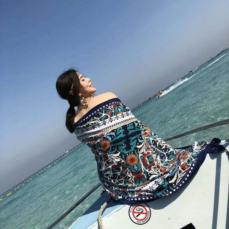 Beach Sun Protection Scarf Cotton Linen Shawl Wrap Long Cover Up Women Summer