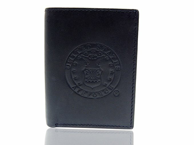 U.S. Armed Forces RFID Men’s Genuine Leather Wallets Army Navy Marines Air force