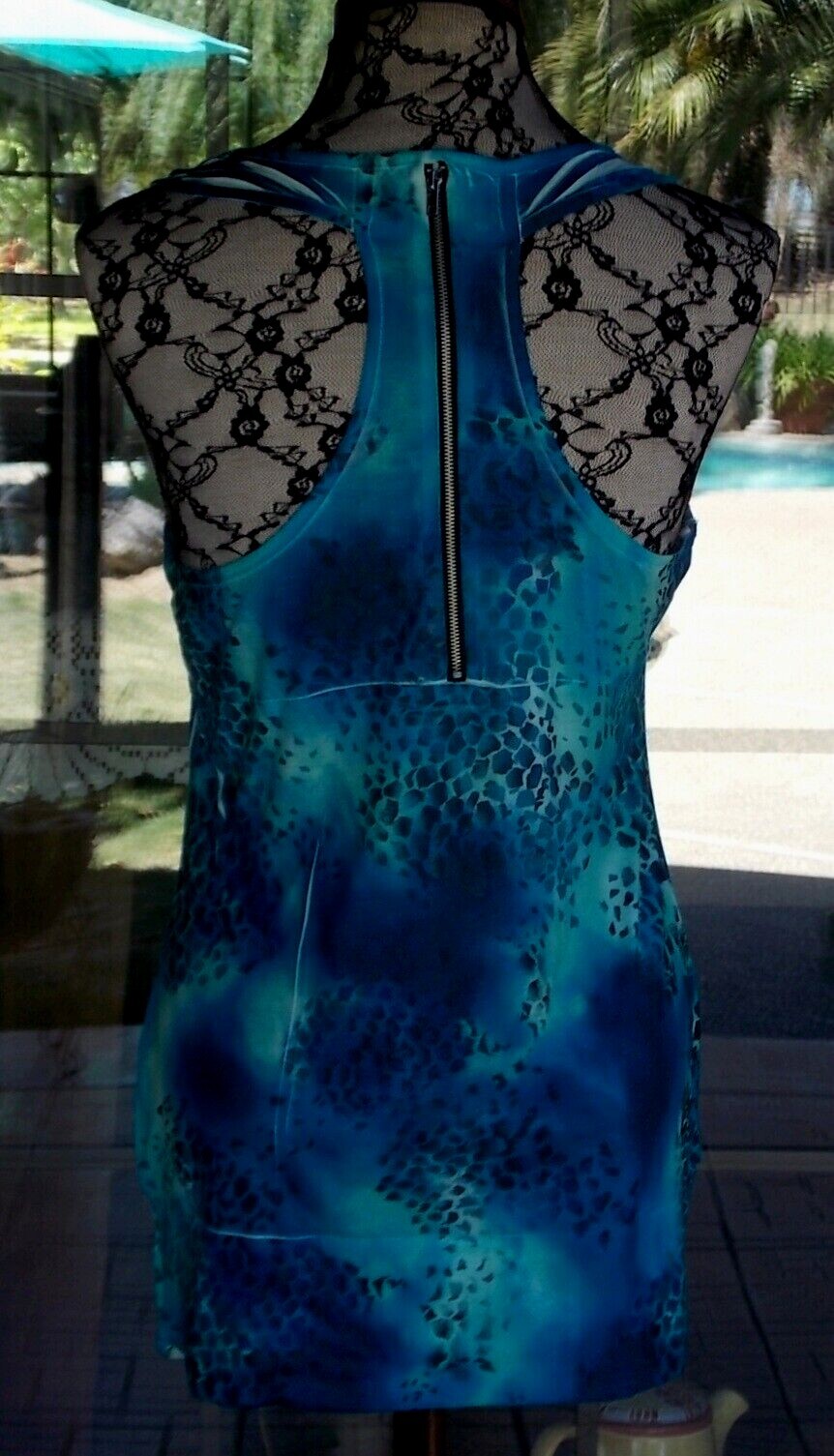Sleeveless Animal Print Racer Back Banded Ruched Bottom Shirt Sz. XL Juniors