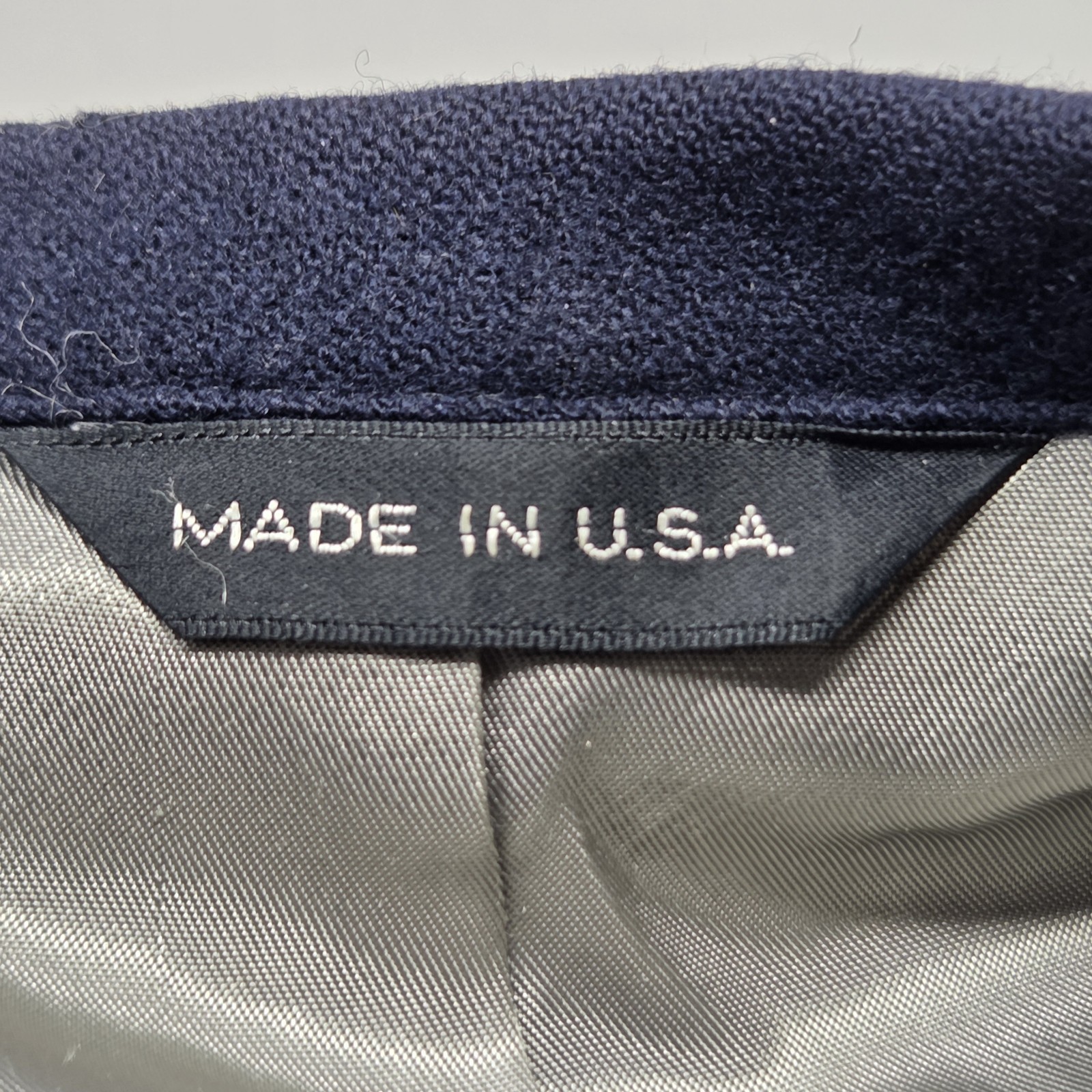 Vintage Chaps Ralph Lauren Blazer Mens Gold Button USA Navy Blue 100% Wool 46?