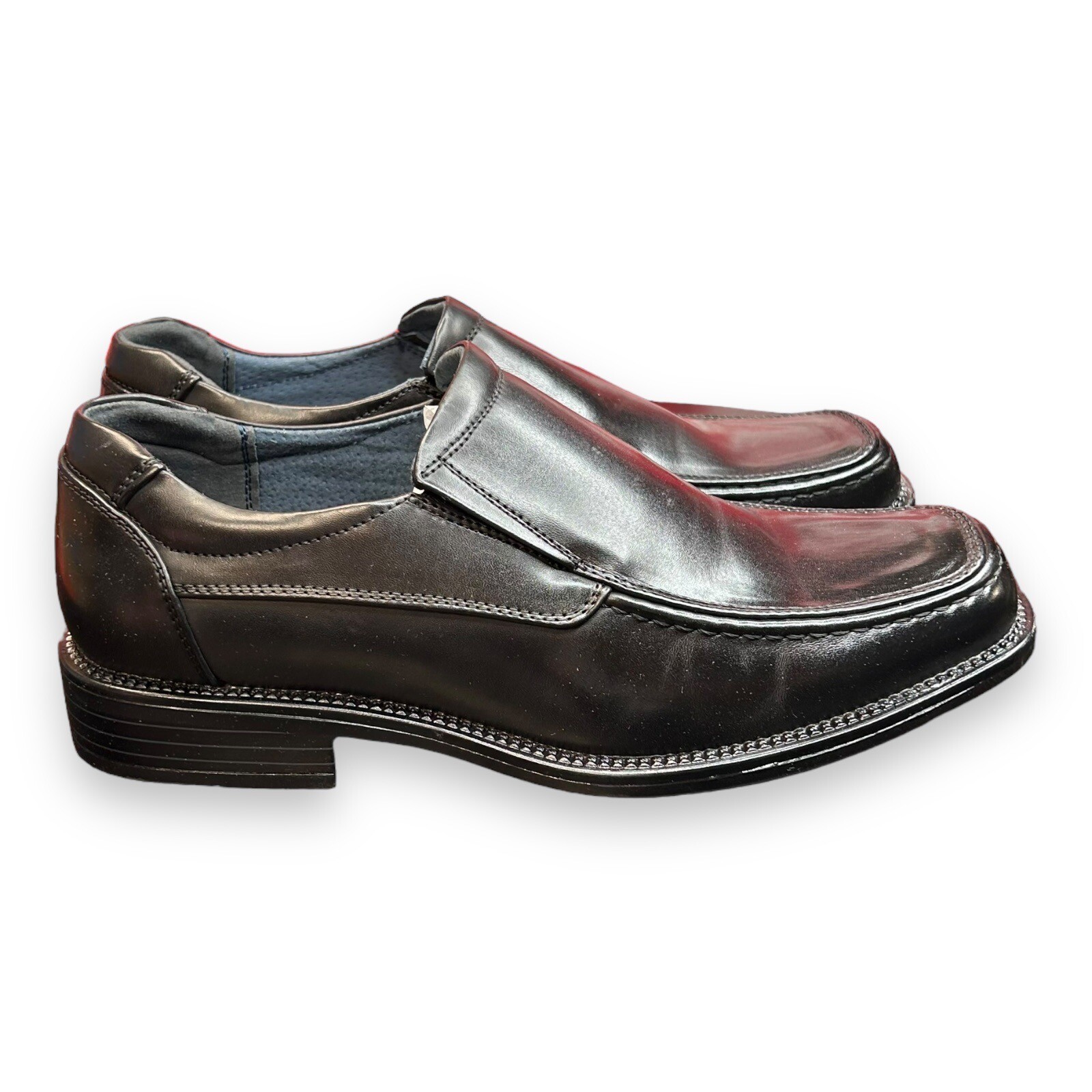 Bruno Marc Size 7.5 Goldman-02 Slip on Leather Lined Square Toe Dress Loafers