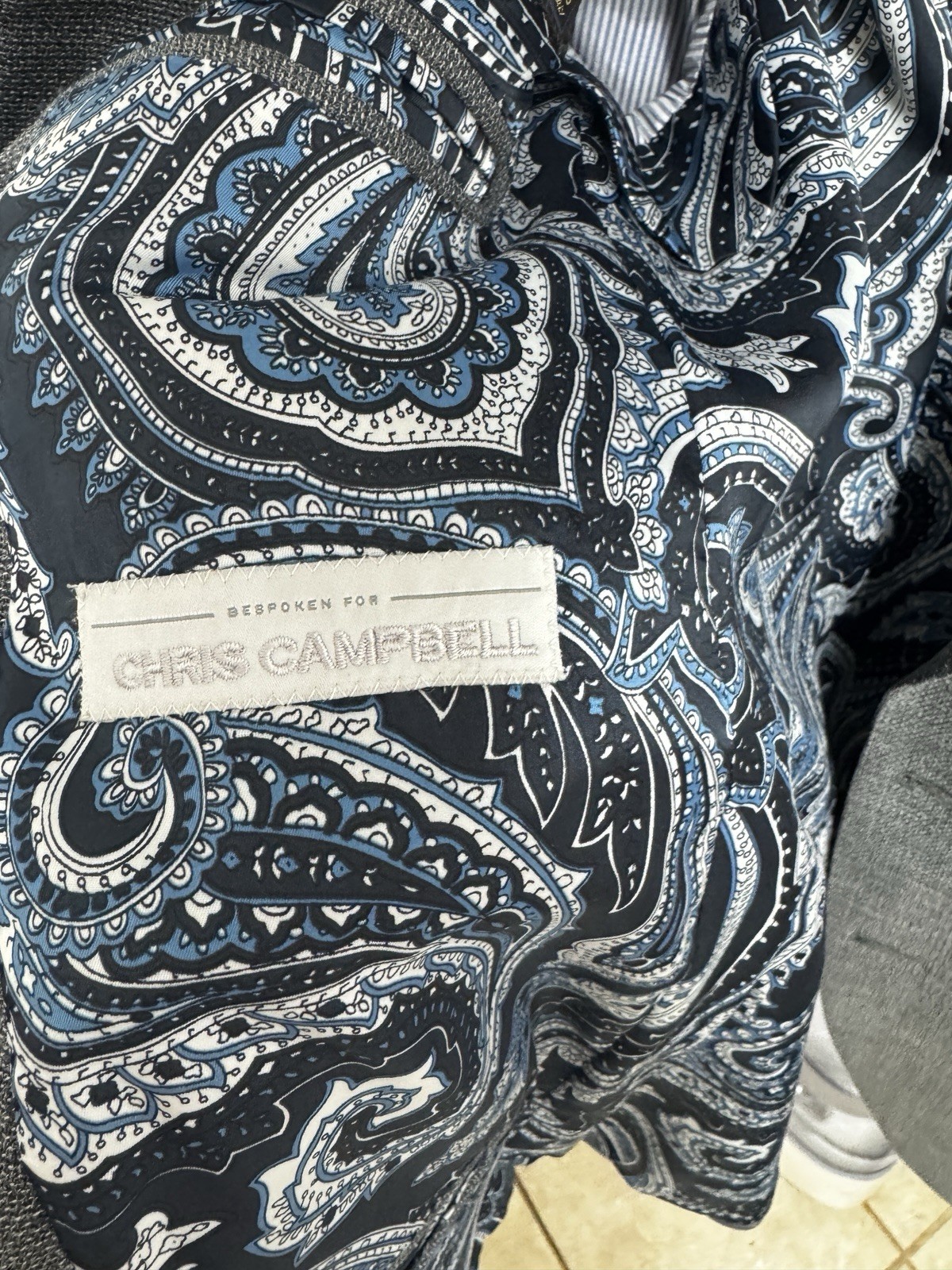 Garrison Bespoke Grey Wool Suit 40 R
