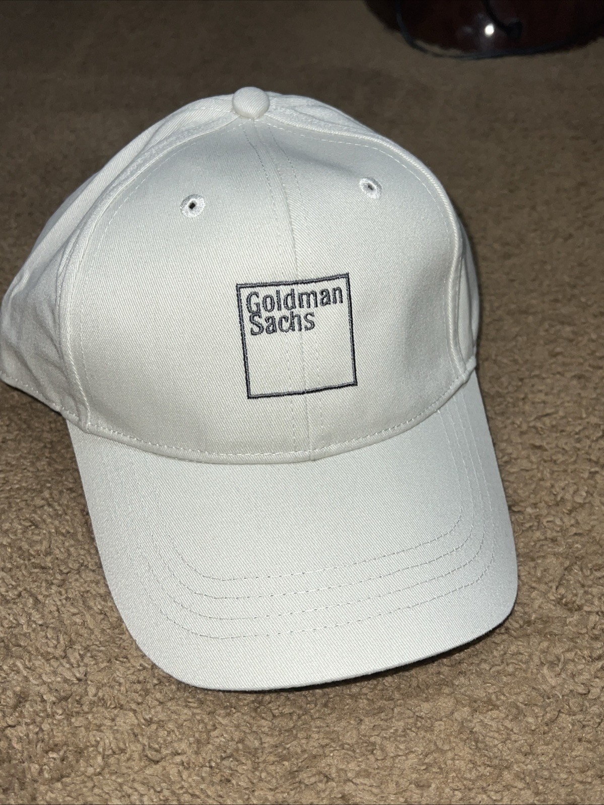 VINTAGE Goldman Sachs Baseball Hat Cap, NEW, Tan, Community Teamwork! Unused!