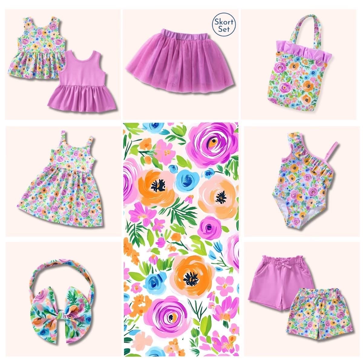 Pete + Lucy Summer Capsule Girls Purple Shorts in Size 6/6X
