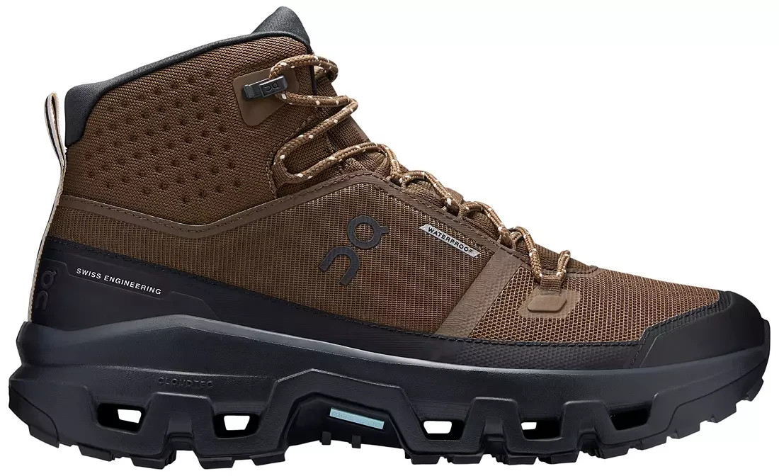 NEW – On Mens Cloudrock Mid [ Earth/Black ] Waterproof Hiking Boots – BRAND NEW