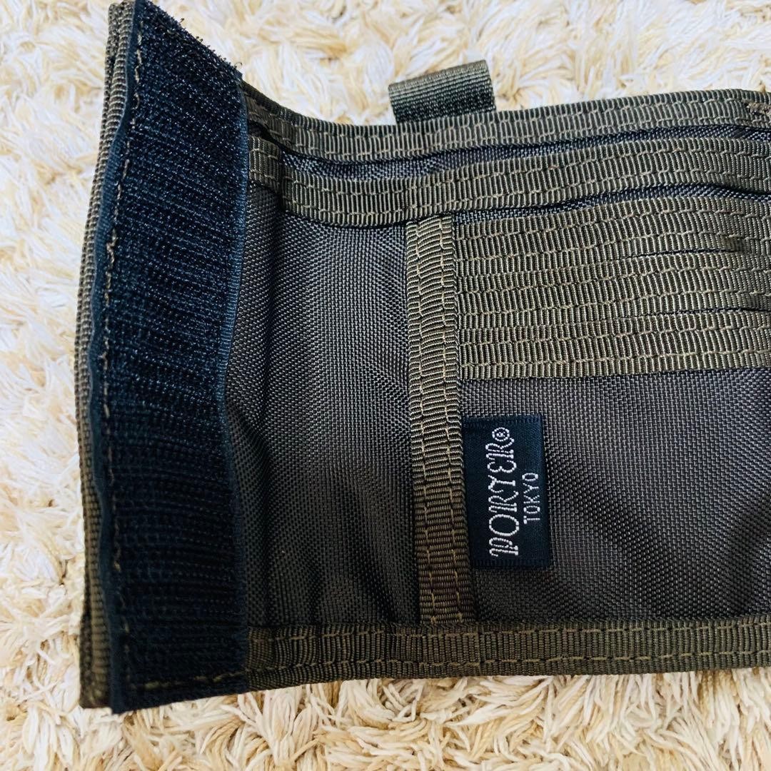 Porter Capsule Khaki Bifold Wallet Mini Compact Used Perfect Condition