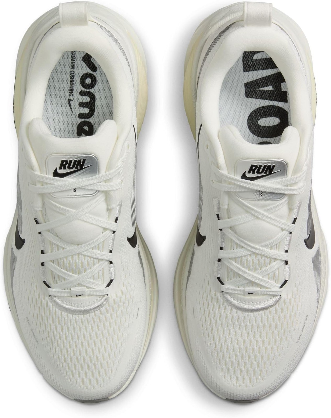 Nike Womens Vomero 18 – Summit White/Coconut Milk/Coconut Milk/Black – 8.5