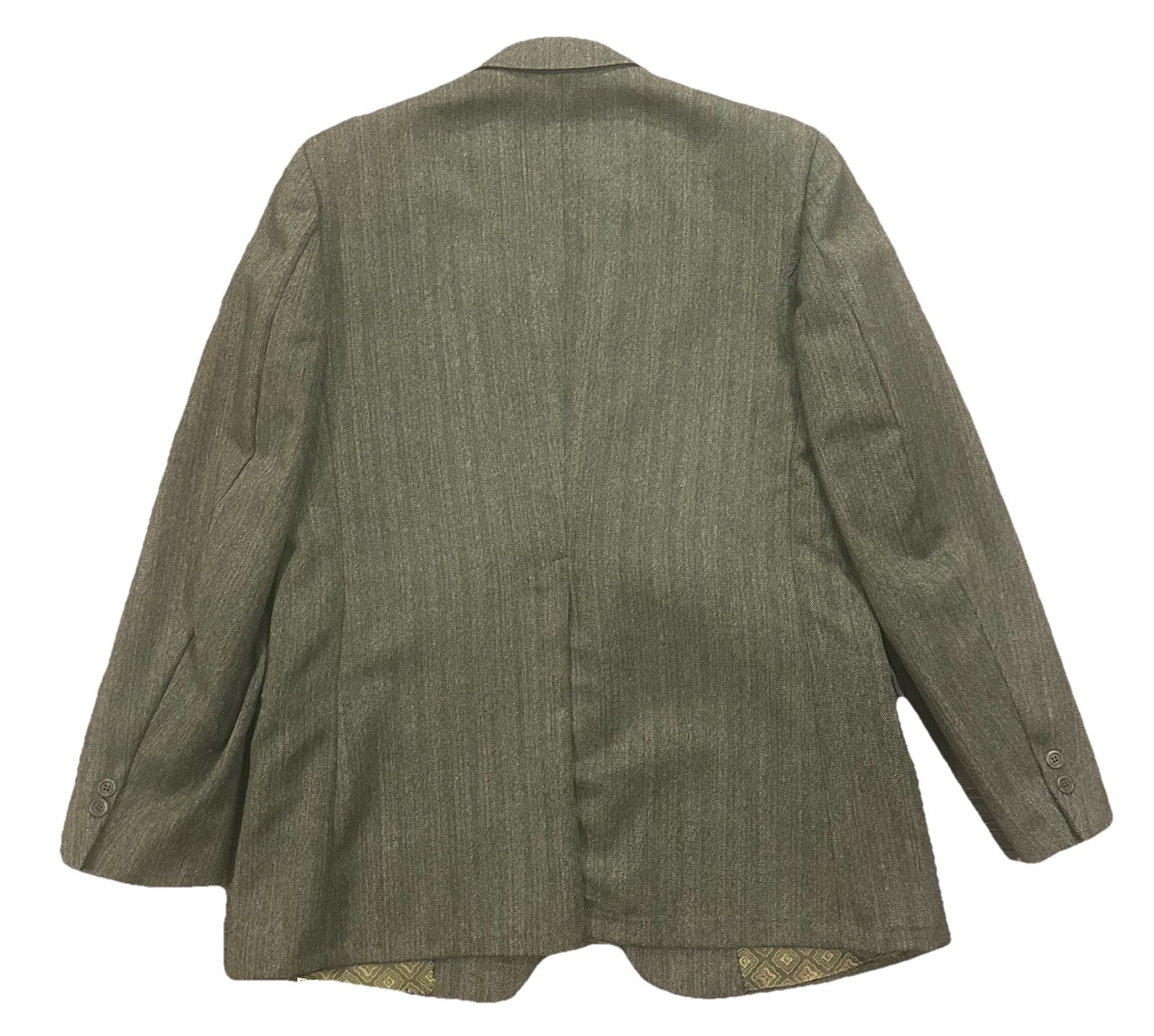 1960s/70s Robert Hall 3 Piece Vintage Suit Sage Green Reversible Vest Size 40R
