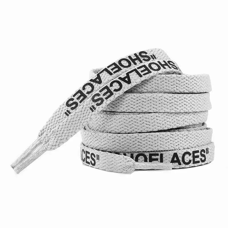 Silicone Printing Shoelaces with Zip Tie Off White the Ten Shoelaces for Sneaker
