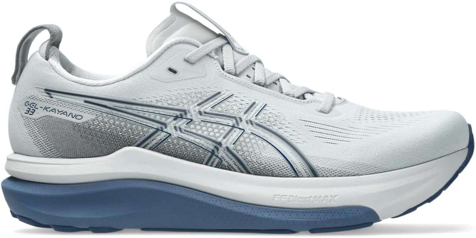 ASICS Men’s Gel-Kayano 33 (Extra Wide) Running Shoes, 10.5, Piedmont Grey/Midnig