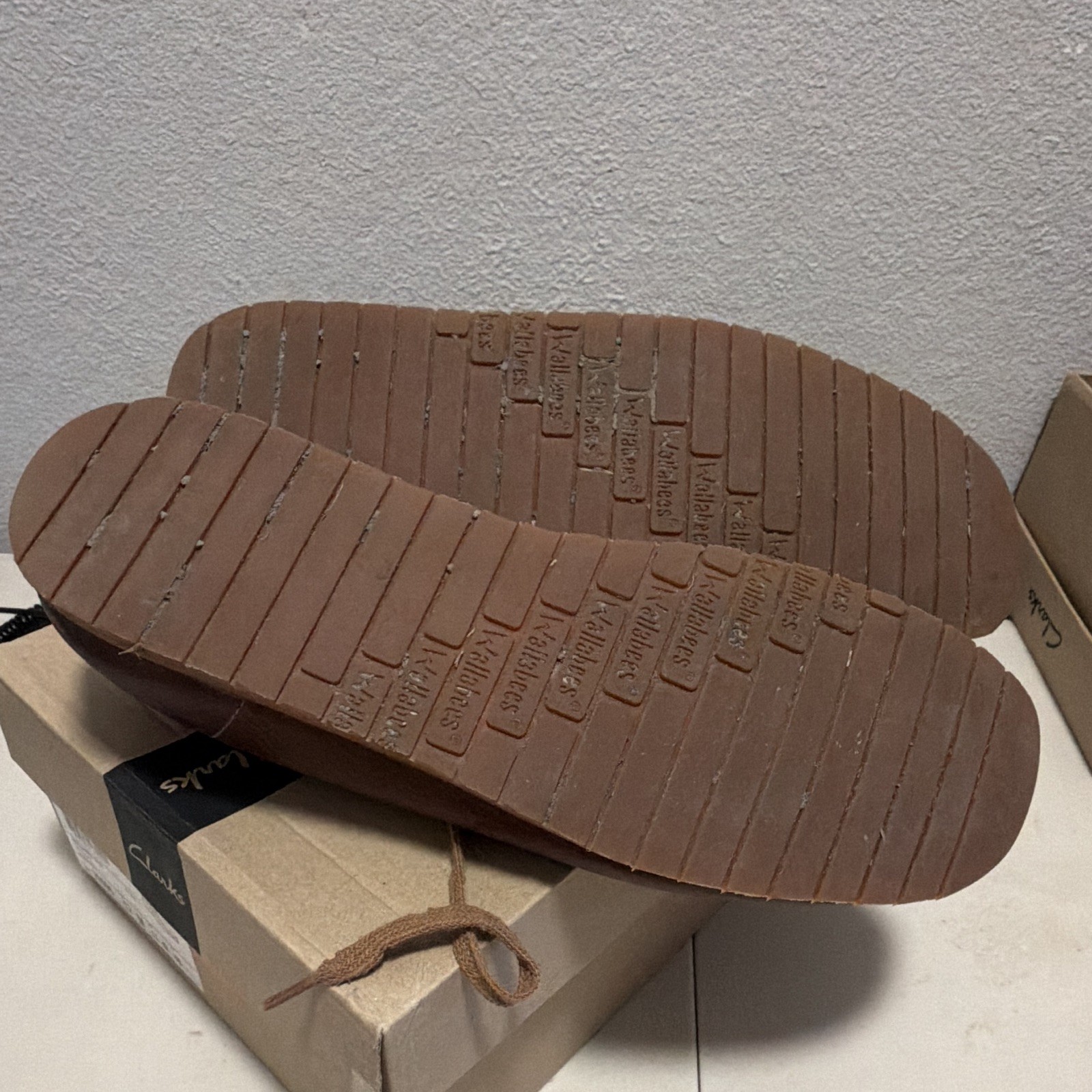 Clarks Wallabee Step Men’s Brown Synthetic Moc Toe Lace-Up Shoes US 12 M