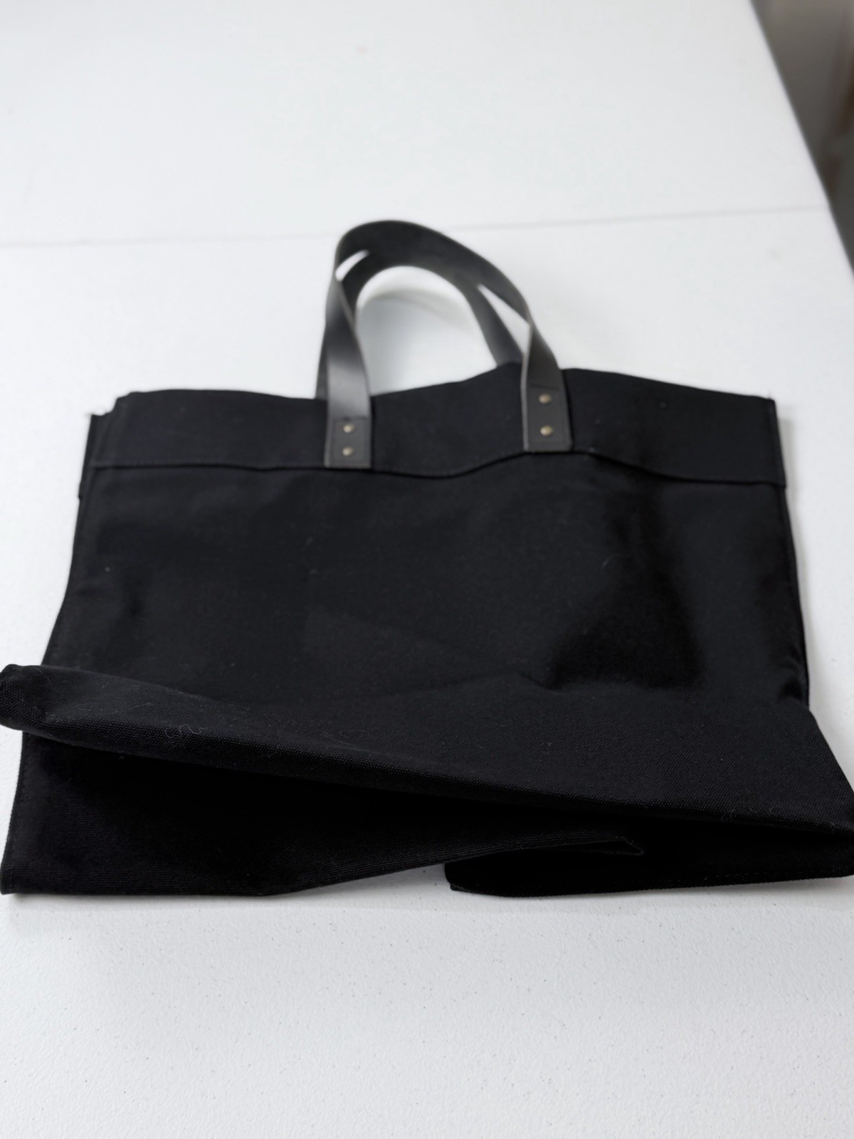Ballaholics The Body Bag Black Canvas Tote Faux Leather Handles