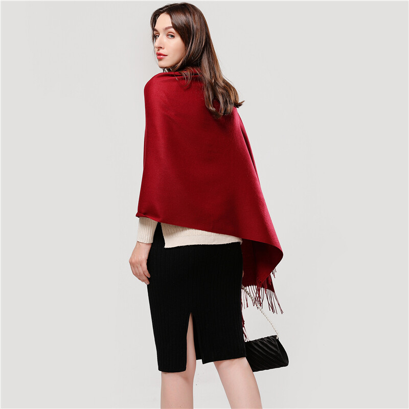 Womens Mens 100% Cashmere Scotland Oversized Blanket Wool Scarf Shawl Wrap Solid