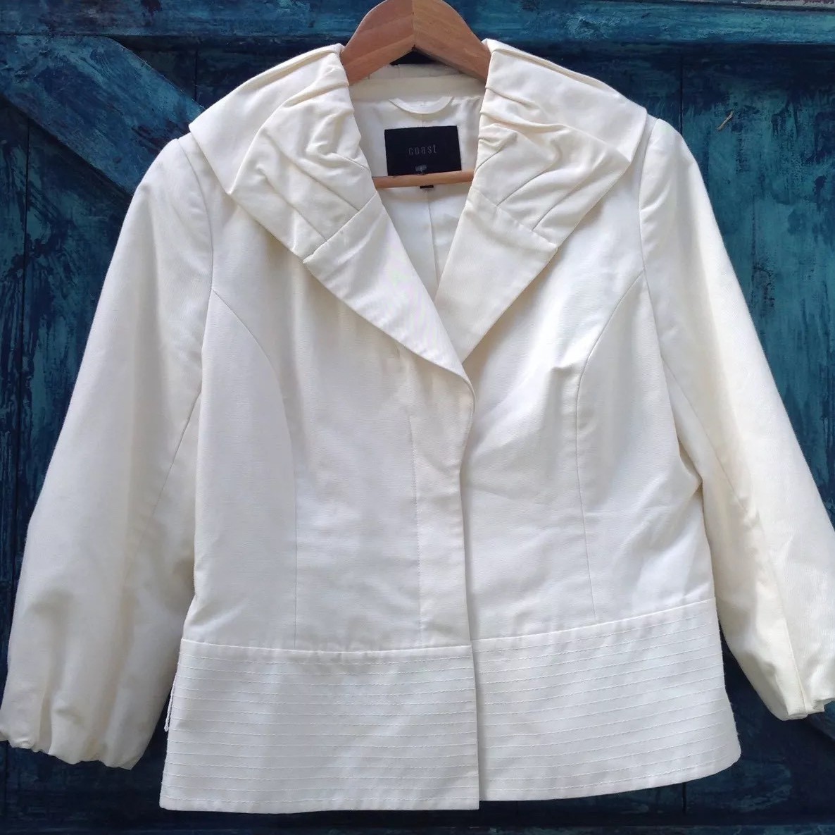 Womens Ivory Silk Jacket Vintage Audrey Hepburn Opera Style Free U.K. P&P