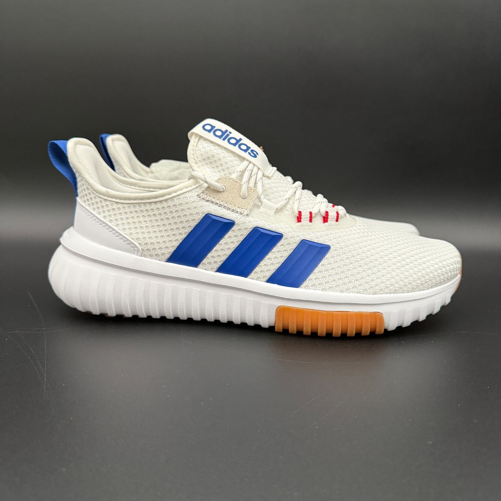 adidas Kaptir 4.0 Cloud White Royal Blue Men Road Running Shoes #527
