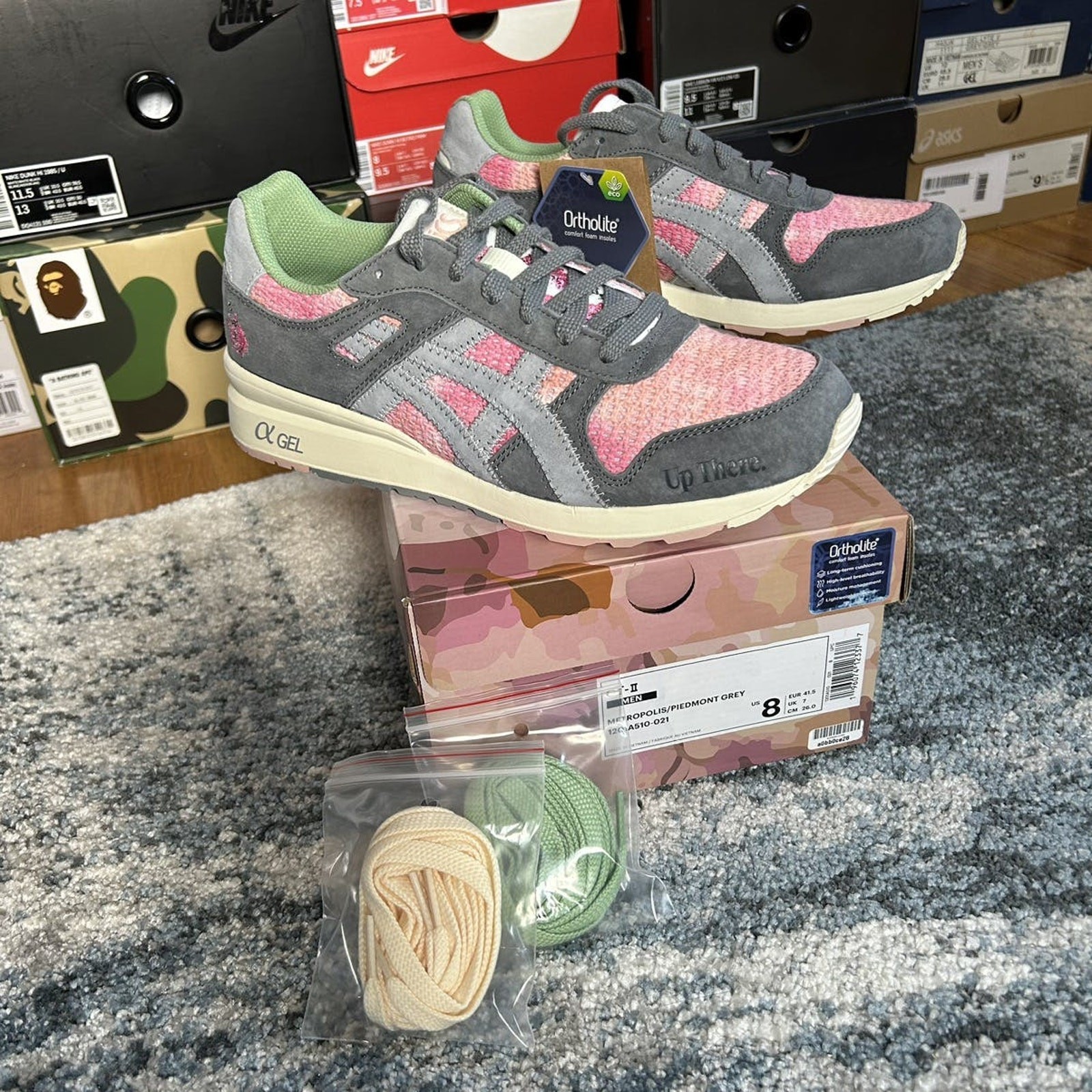 1201A510-021 asics x Up There Australia GT-ii METROPOLiS PiEDMONT GREY PiNK SAGE