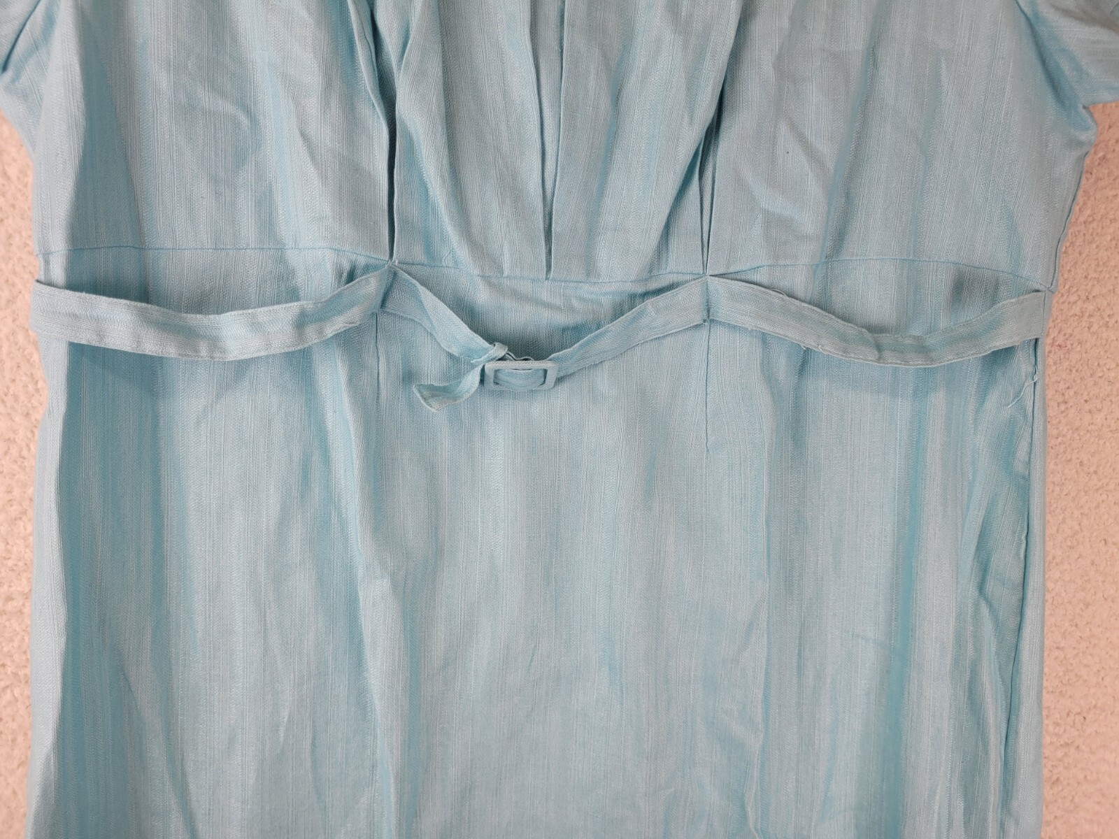 Jessica London Career Dress Womens 22 Blue Belted Milkmaid Old Money Back Zip