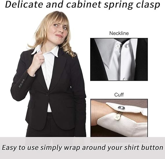 Metal Collar Neck Waist Extender Expander Buttons for Men Dress Shirt Pants Lot