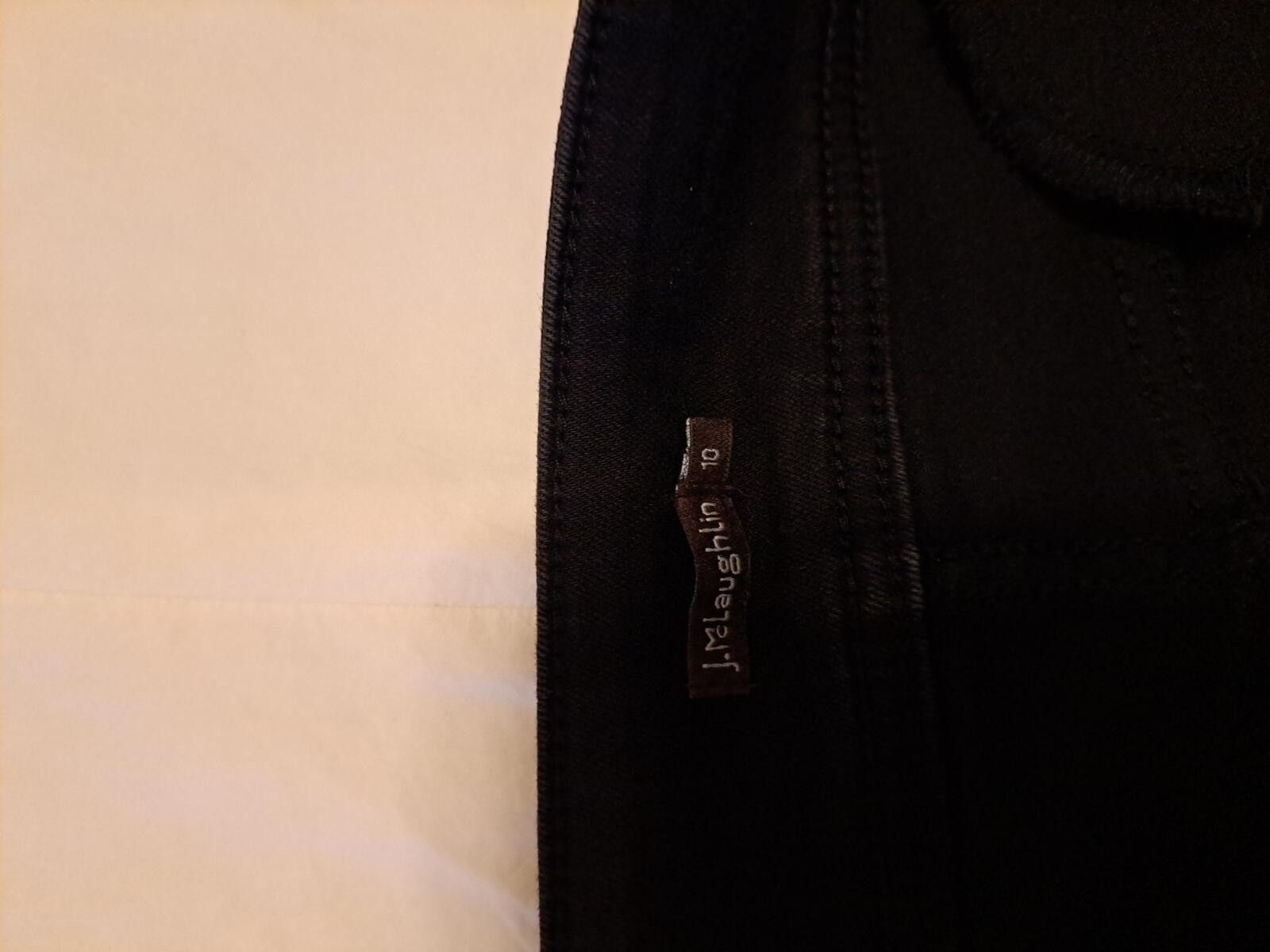 J. McLaughlin Oaks Jean BLACK SZ 10 Excellent Condition Returns Accepted