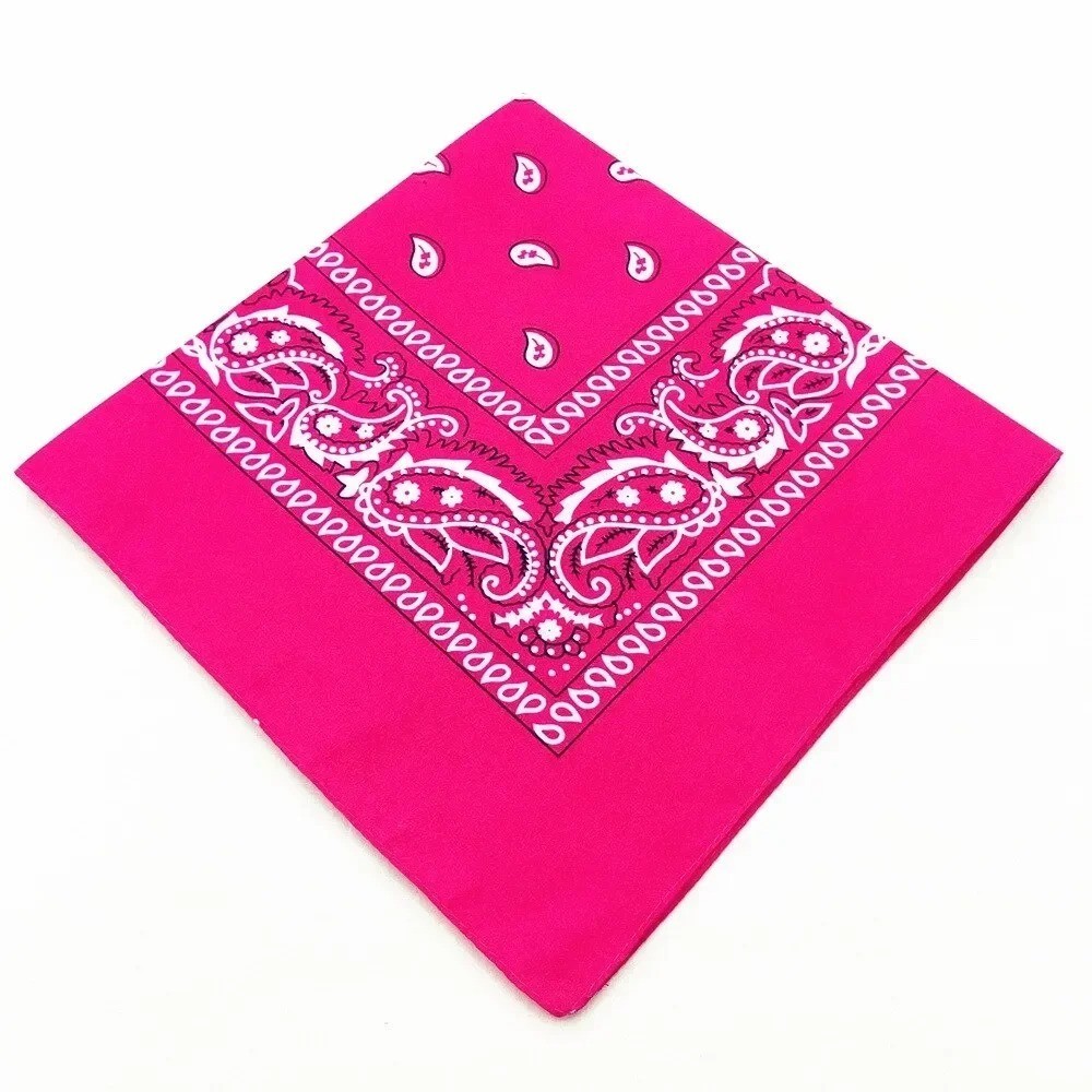 1-10Pcs Bandana 100% Cotton Paisley Print Double-Sided Scarf Head Neck Face Mask