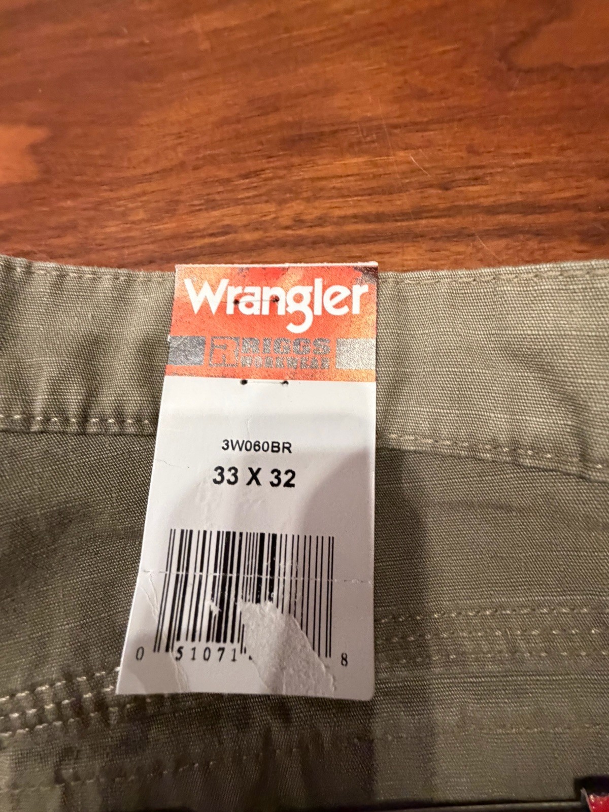 Wrangler Riggs Workwear Pants Mens 33×32 Green Cargo Ripstop Ranger Carpenter