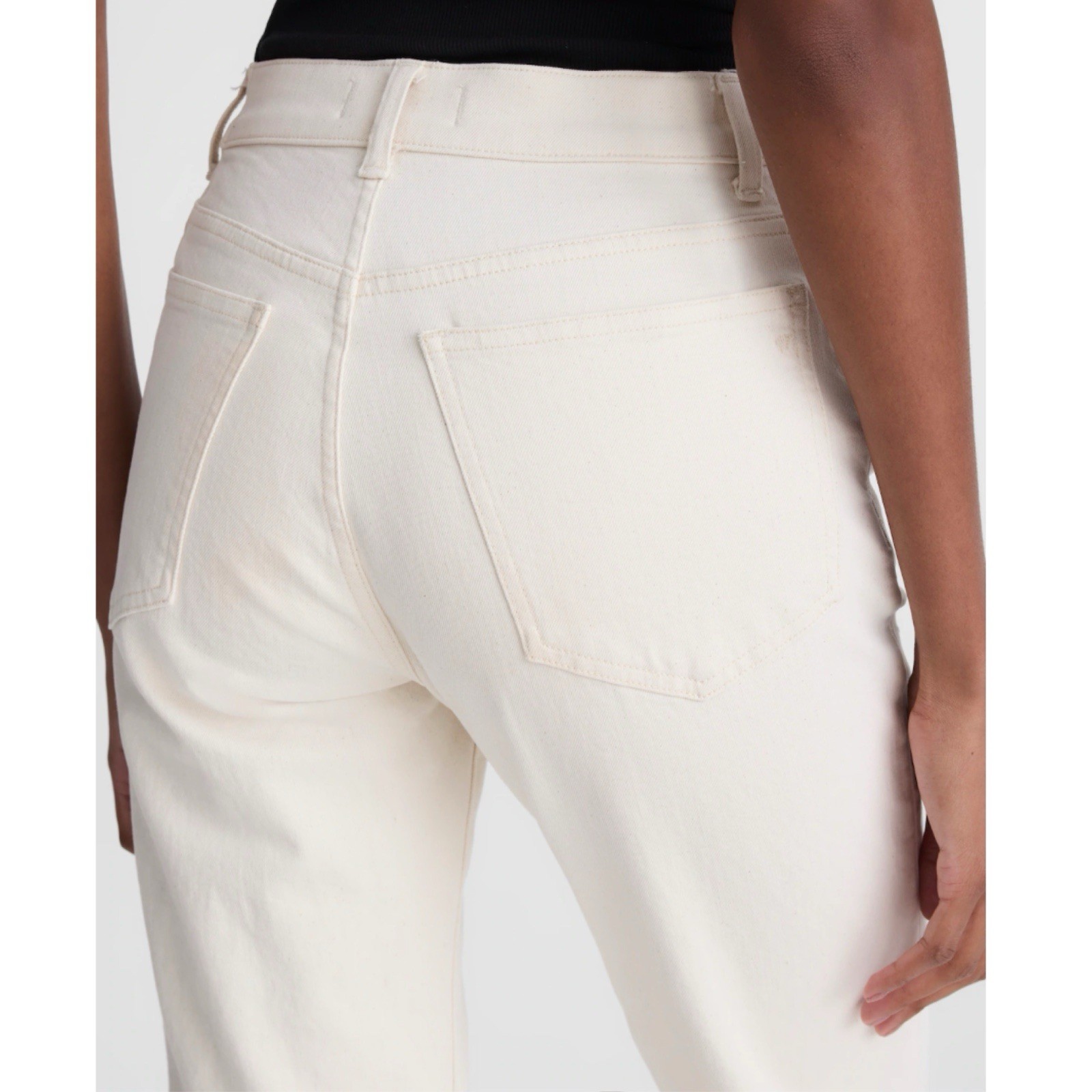 Madewell The Longline Straight Jean Vintage Canvas Ivory 29 NEW Capsule Wardrobe