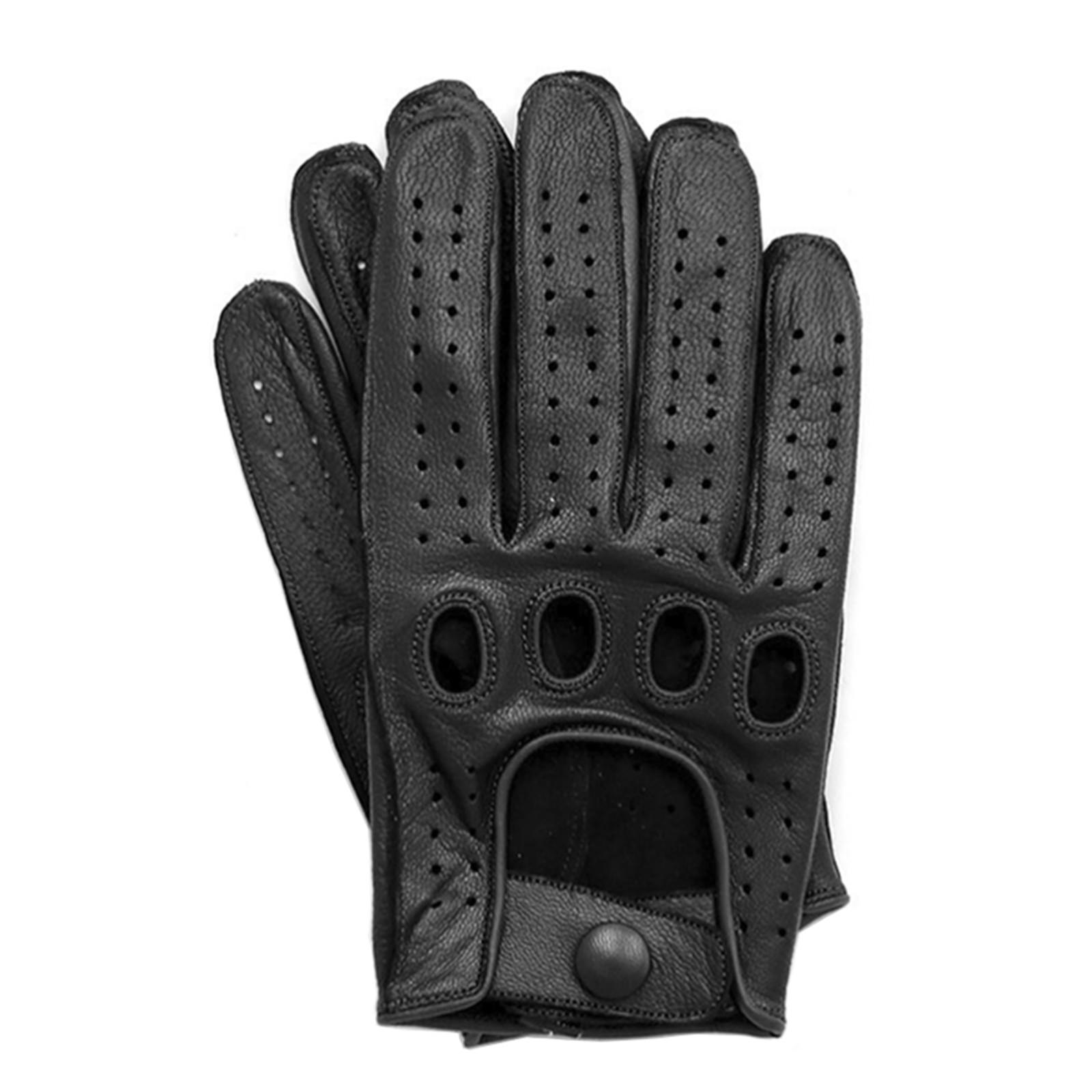 MEN’S 100% GENUINE LEATHER DRIVING GLOVES REVERSE STITCH CHAUFFEUR SWIFT WEARS